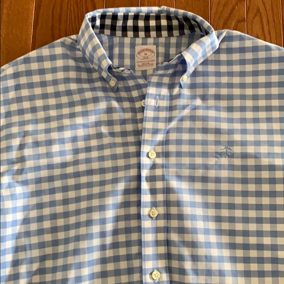 Brooks Brothers white and blue checkered buttonup - Picture 2 of 3
